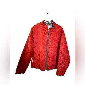ISIS Quilted Jacket Women Size 10 Red Full Zip Lightweight Outdoor Hiking
